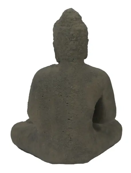Product image 4 of the product “Seated Buddha Borobudur, 18cm high, cast lava stone, antique finish ”